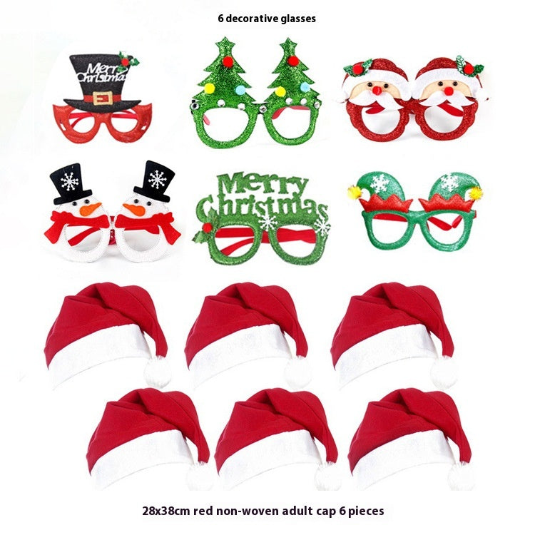 Christmas Party Glasses & Hat Set