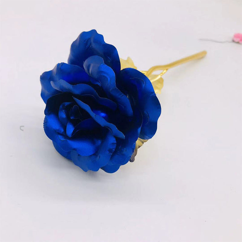 Gold-Foil Rose with Light-Up Stand