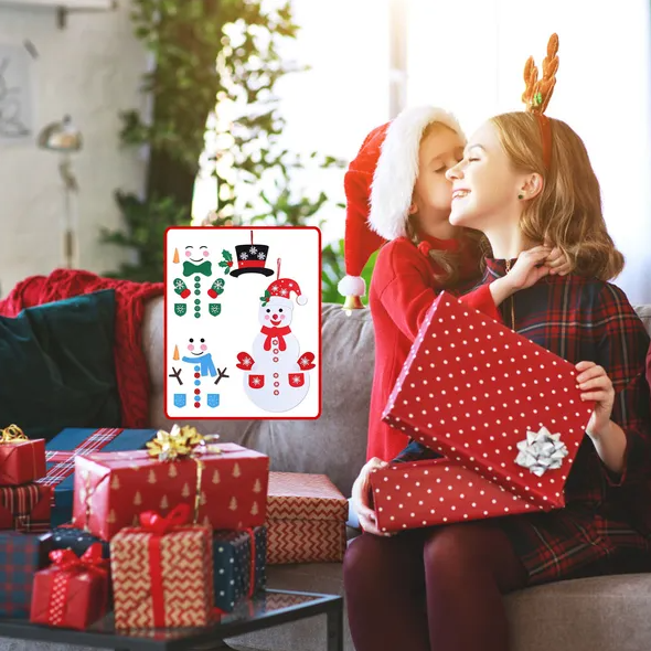 DIY Felt Christmas Snowman Set