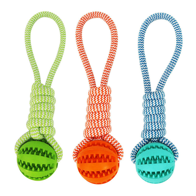 Rope & Rubber Treat Ball