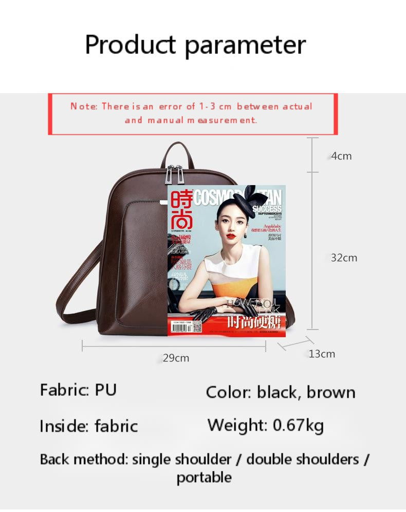 Vintage Faux Leather Backpack