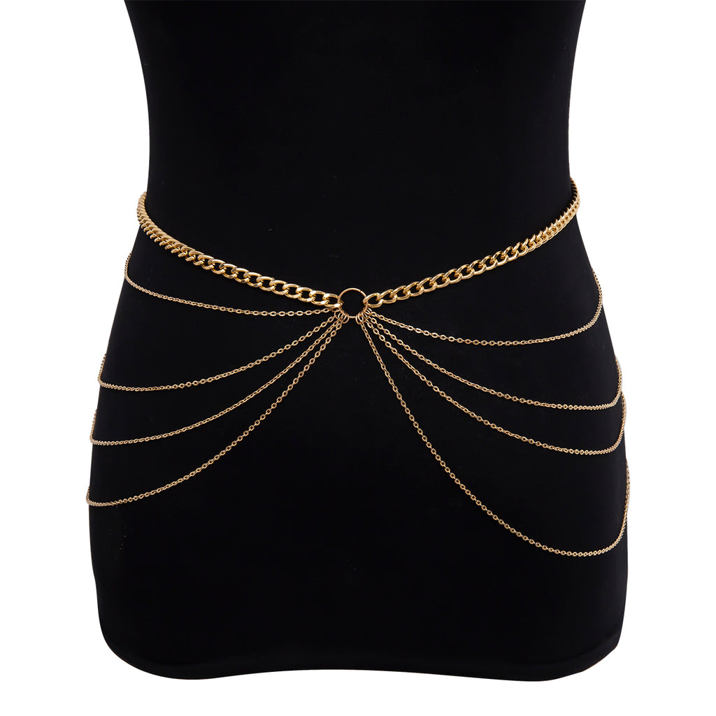 Geometric Metal Waist Chain