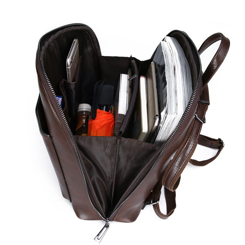 Vintage Faux Leather Backpack