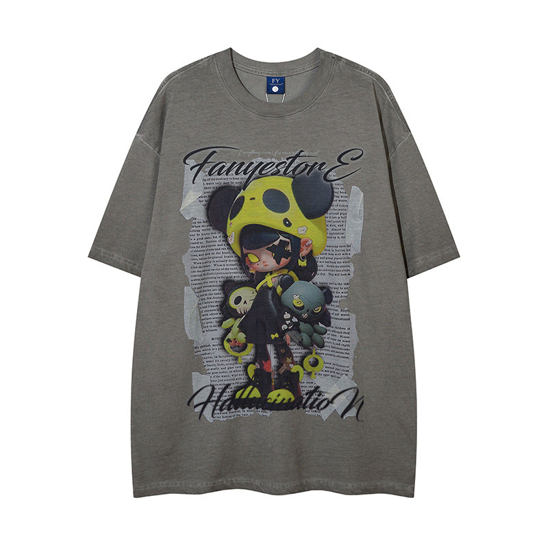 Sad Cartoon Distressed Tee