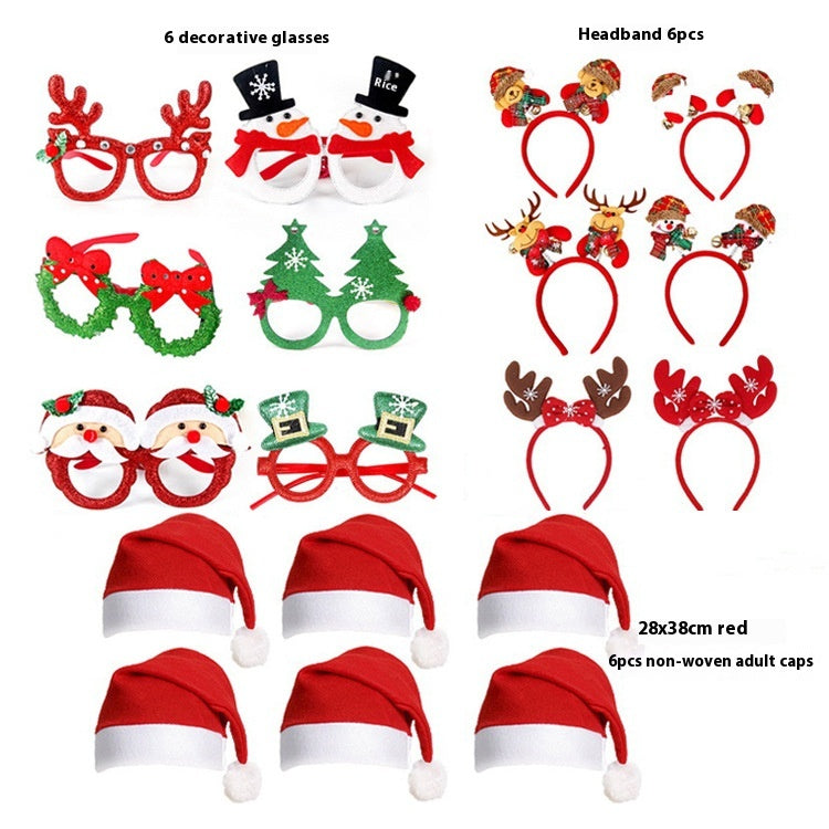 Christmas Party Glasses & Hat Set