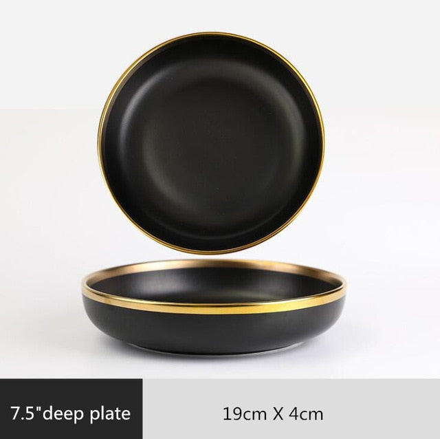 Matte Black Ceramic Dinnerware