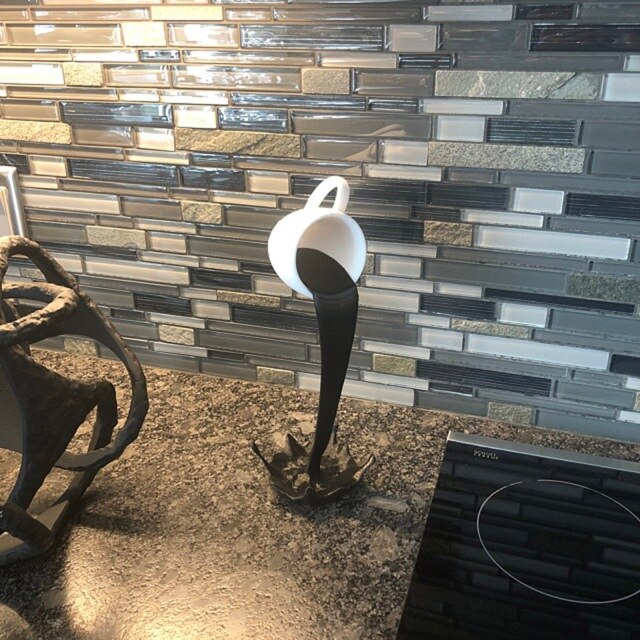 Floating Coffee Cup Sculpture