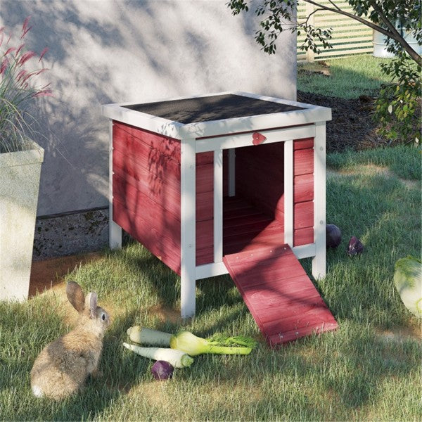 Wooden Pet House with Asphalt Roof