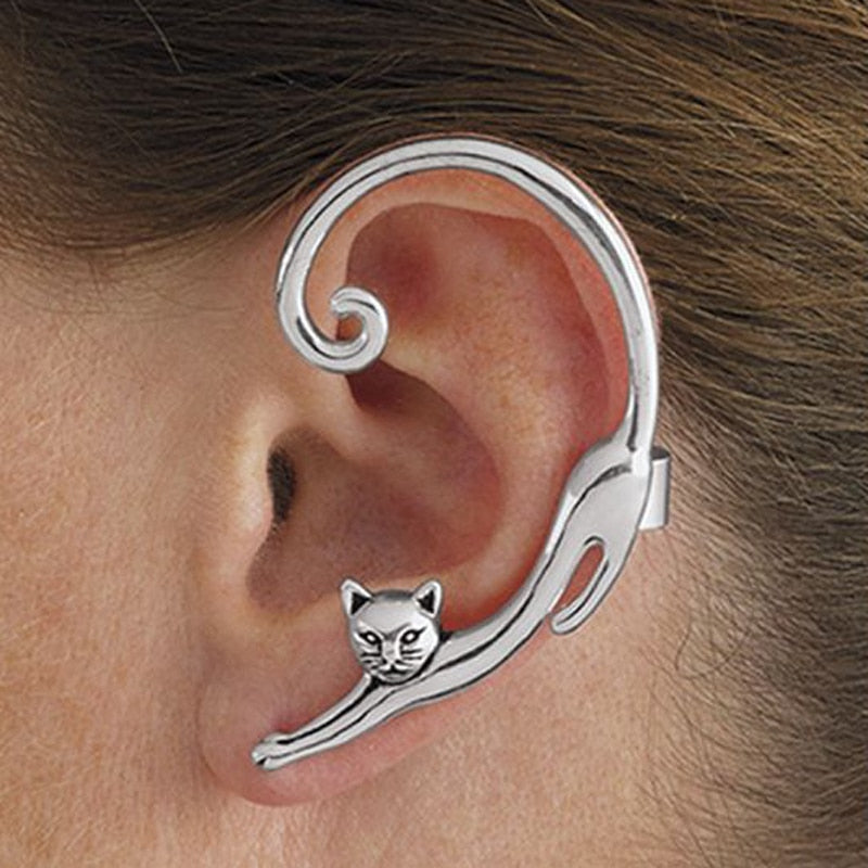 Punk Cat Ear Cuff Earring