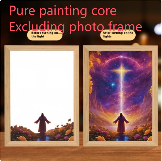 LED Light-Up Cross Art Frame