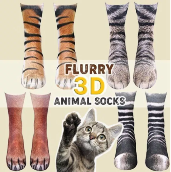 3D Cat Paw Socks
