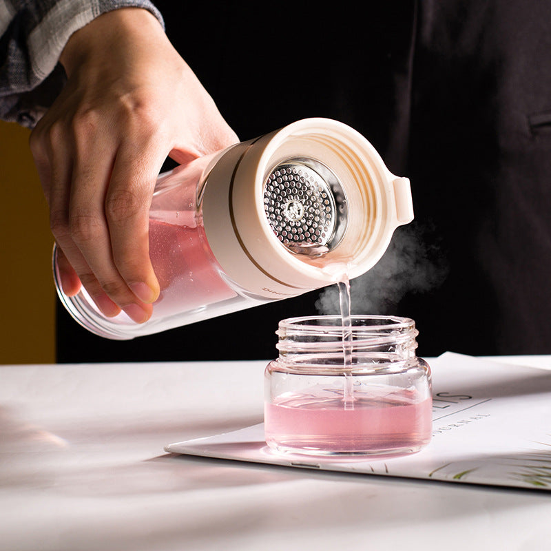 Double-Wall Glass Tea Infuser Bottle