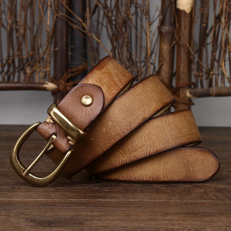 Vintage Distressed Leather Belt