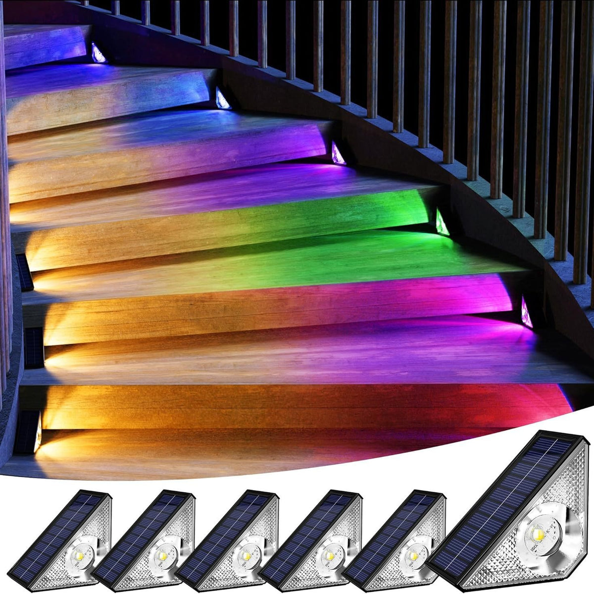 Solar Color Step Light