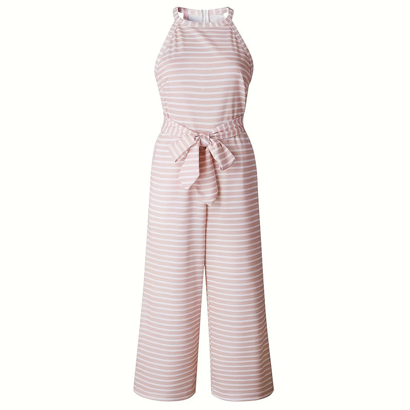 Striped Wide-Leg Jumpsuit