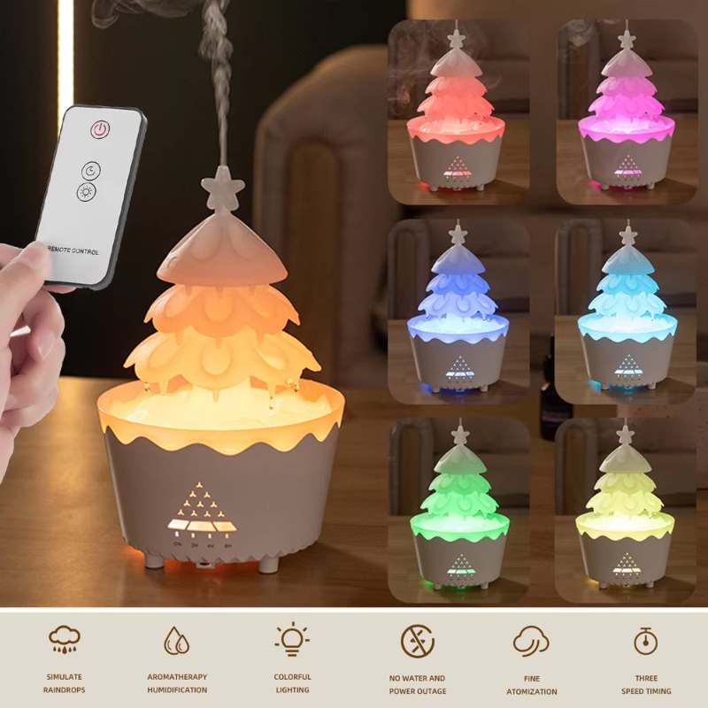 Wood-Grain Aroma Diffuser with Remote