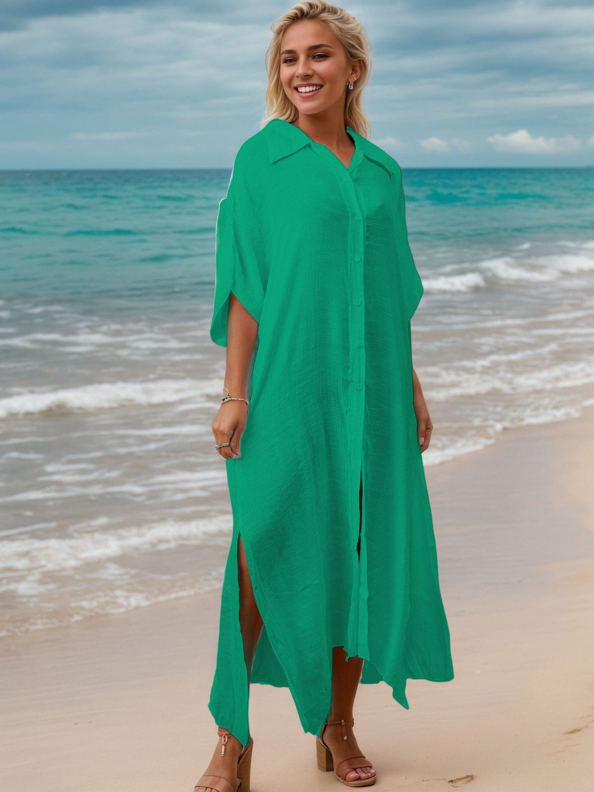 Women's Long Shirt Beach Cover-Up