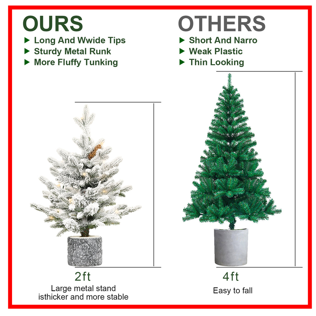 Tabletop Flocked Christmas Tree