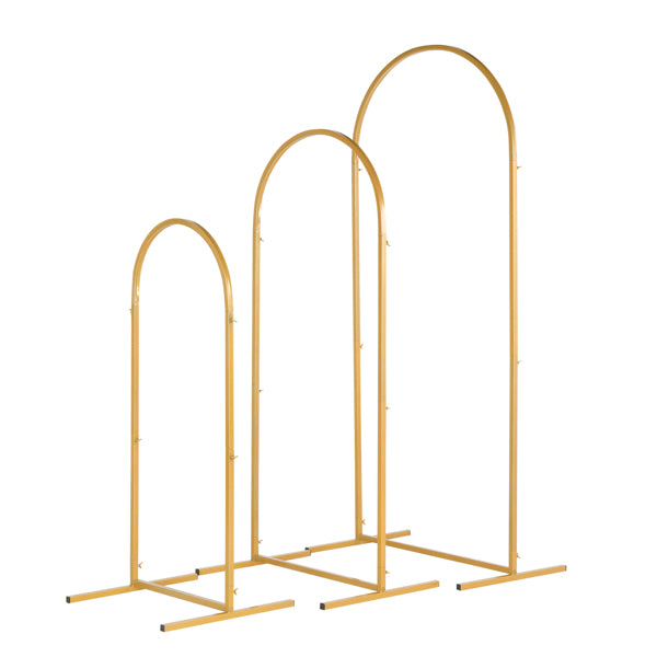 Gold Metal Wedding Arch Set (3 pcs)