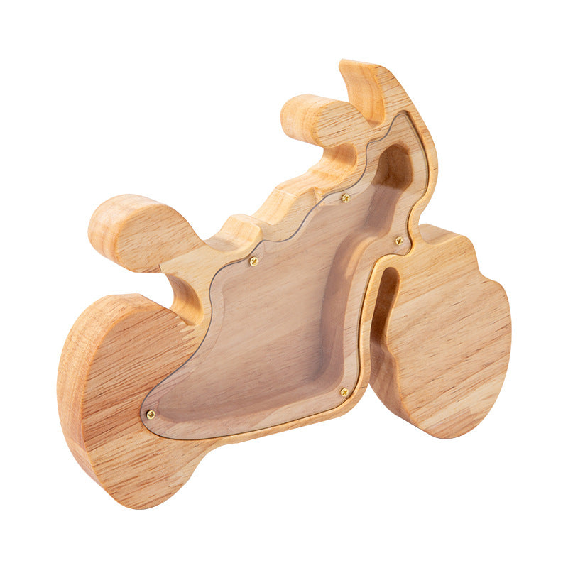 Wooden Animal Coin Bank