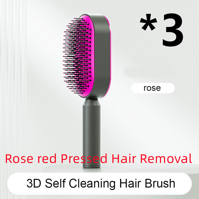 Self-Cleaning Cushion Hair Brush