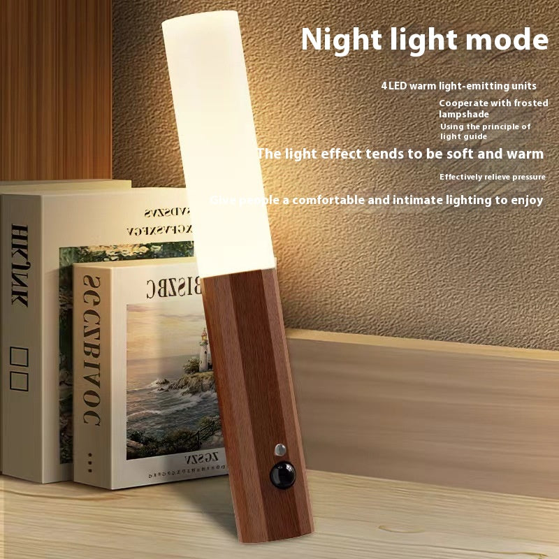 Motion Sensor Wood Grain Light