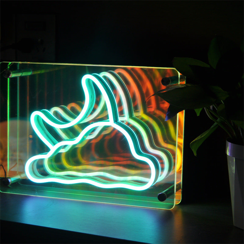 Infinity Mirror Neon Cloud Lamp