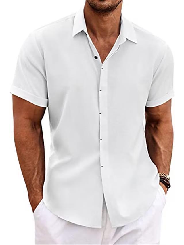 Men's Linen-Look Loose T-Shirt