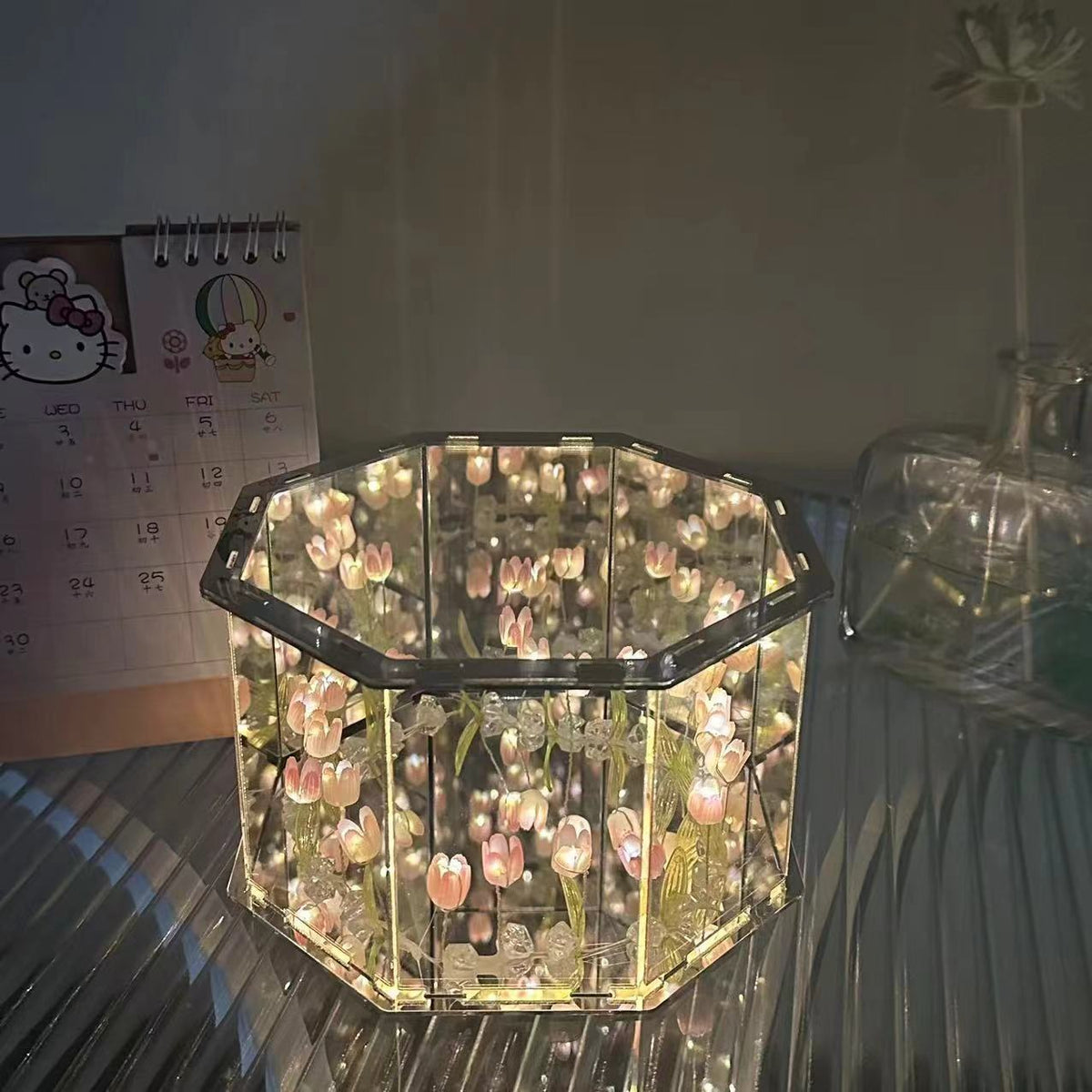 Tulip & Rose Music Box Night Light