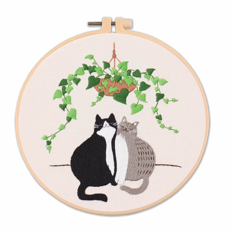 Cat Embroidery Kit