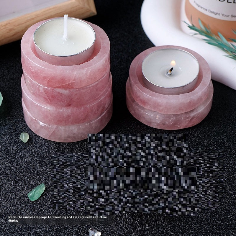 Pink Crystal Tealight Holder