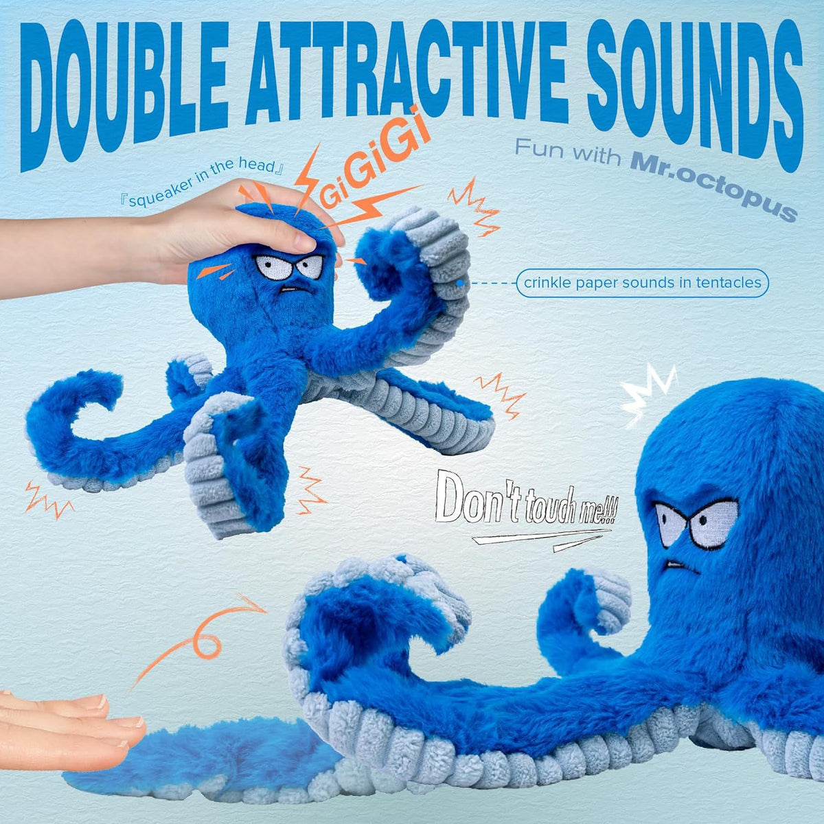 Tough Octopus Plush Dog Toy