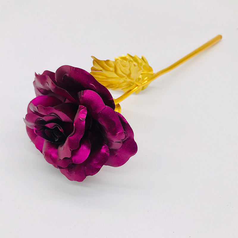 Gold-Foil Rose with Light-Up Stand