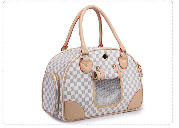 Faux Leather Pet Carrier Tote