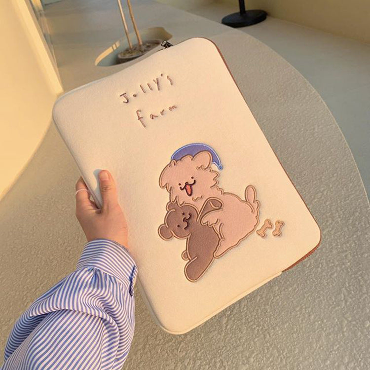 Cute Embroidered Laptop Sleeve