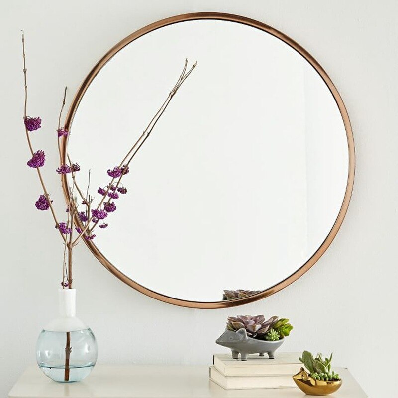 Round Metal Wall Mirror