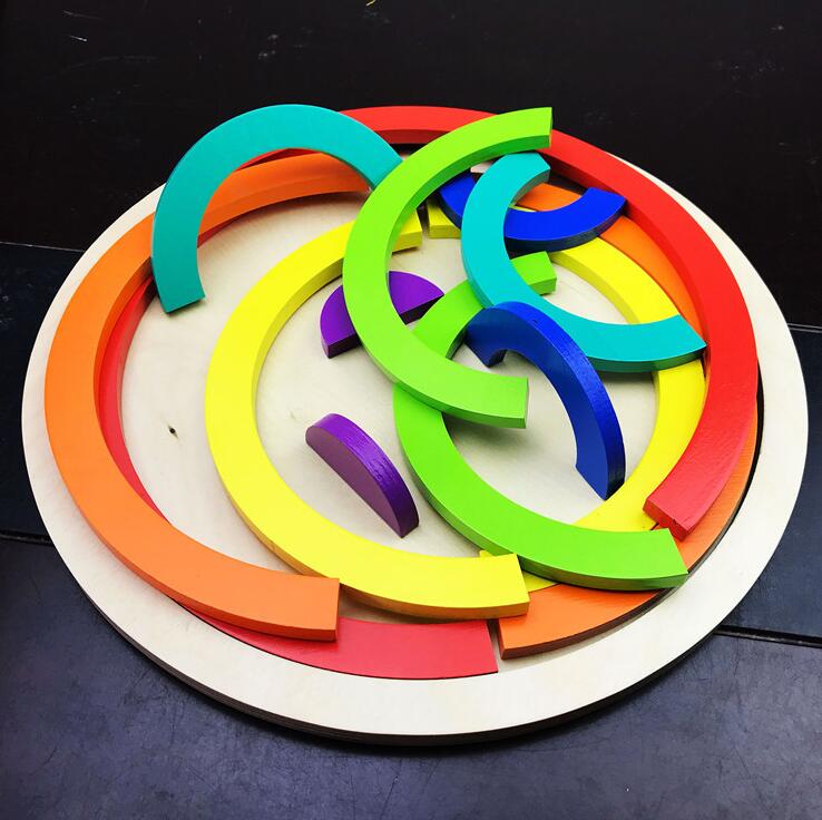 Wooden Rainbow Stacker