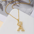 Crown Initial Pendant Necklace