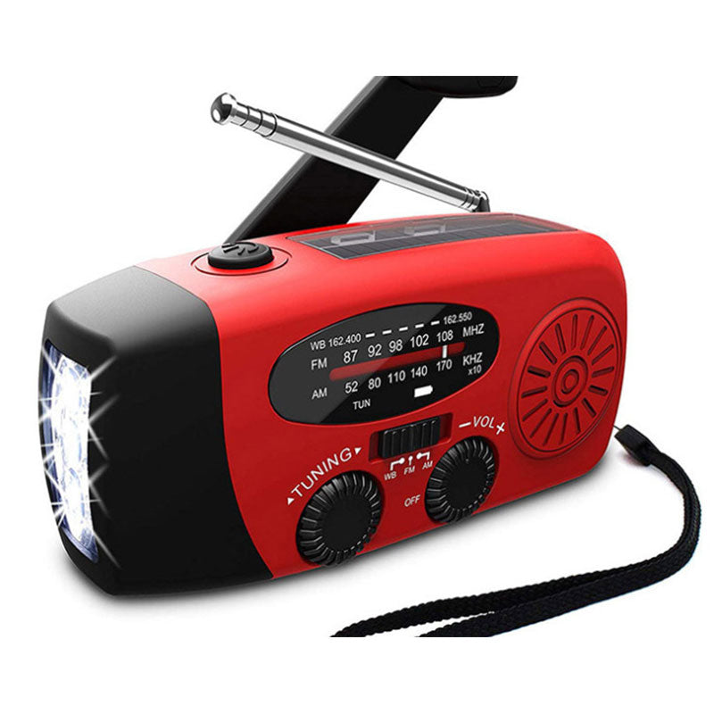 Solar Hand-Crank Emergency Radio & Flashlight