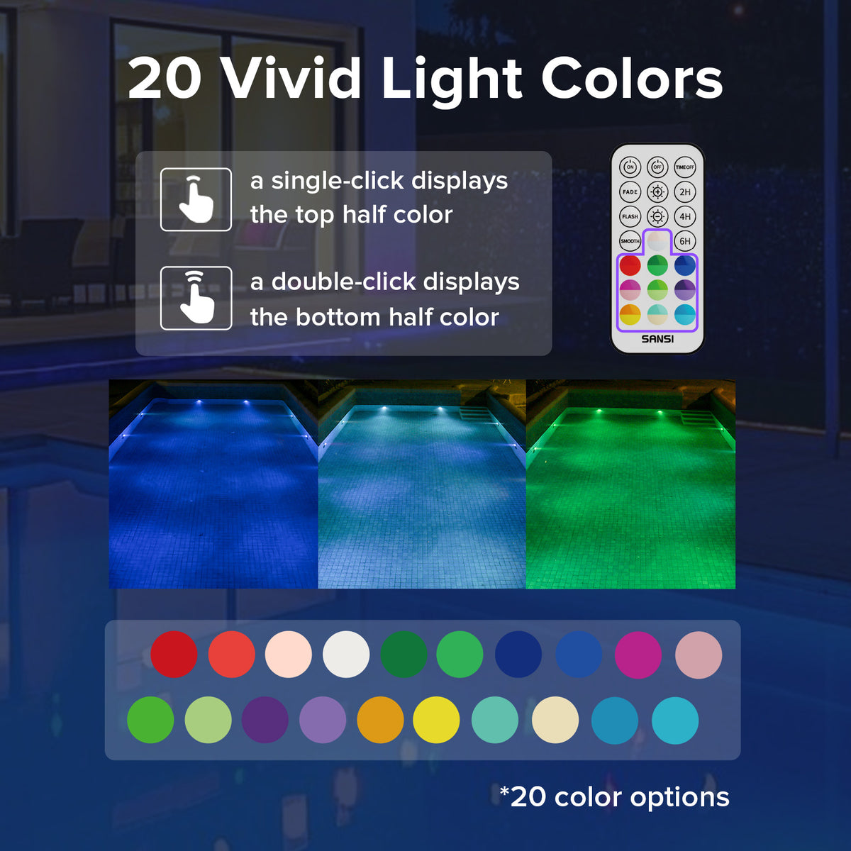 Rechargeable RGB Pool & Pond Lights (2-Pack)