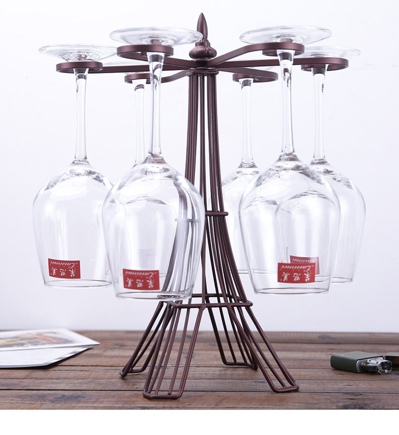 Bronze Wine Bottle & Glass Holder