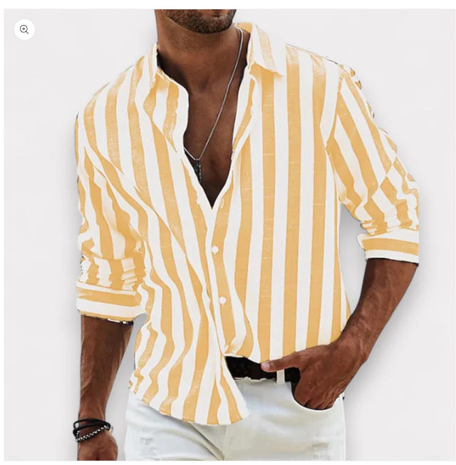 Men's Striped Casual Shirt