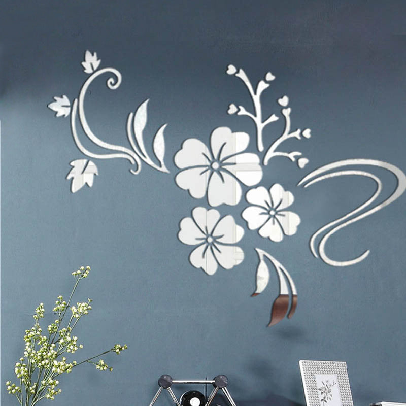 3D Mirror Acrylic Wall Stickers