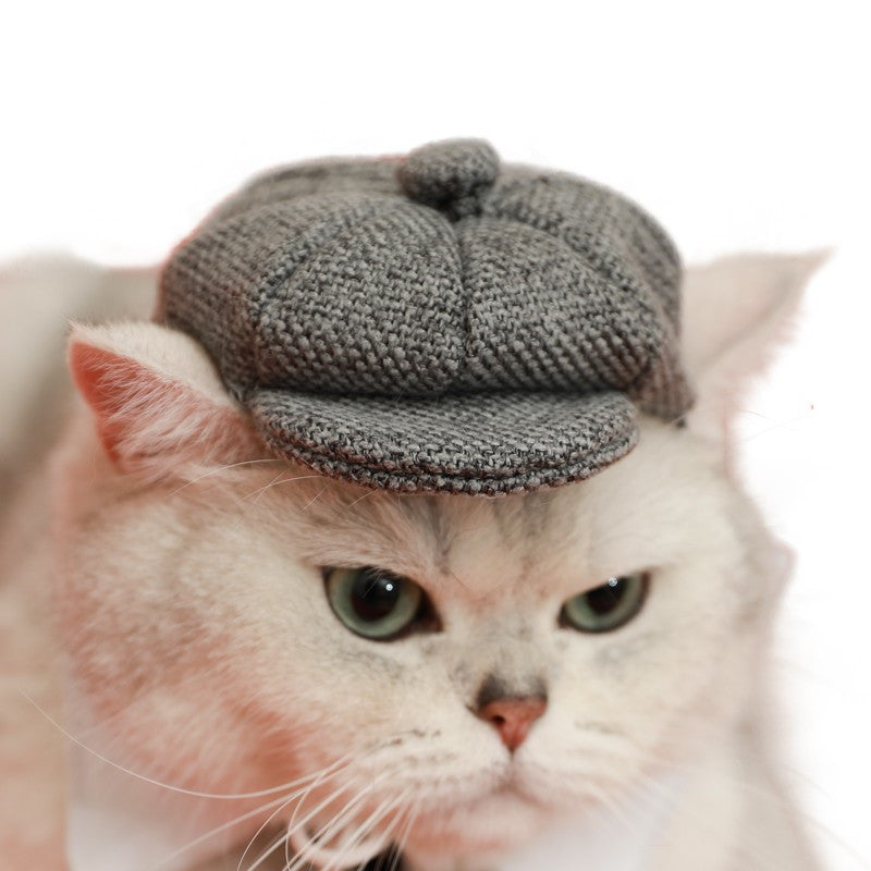 Cat Gentleman Beret & Tie Set