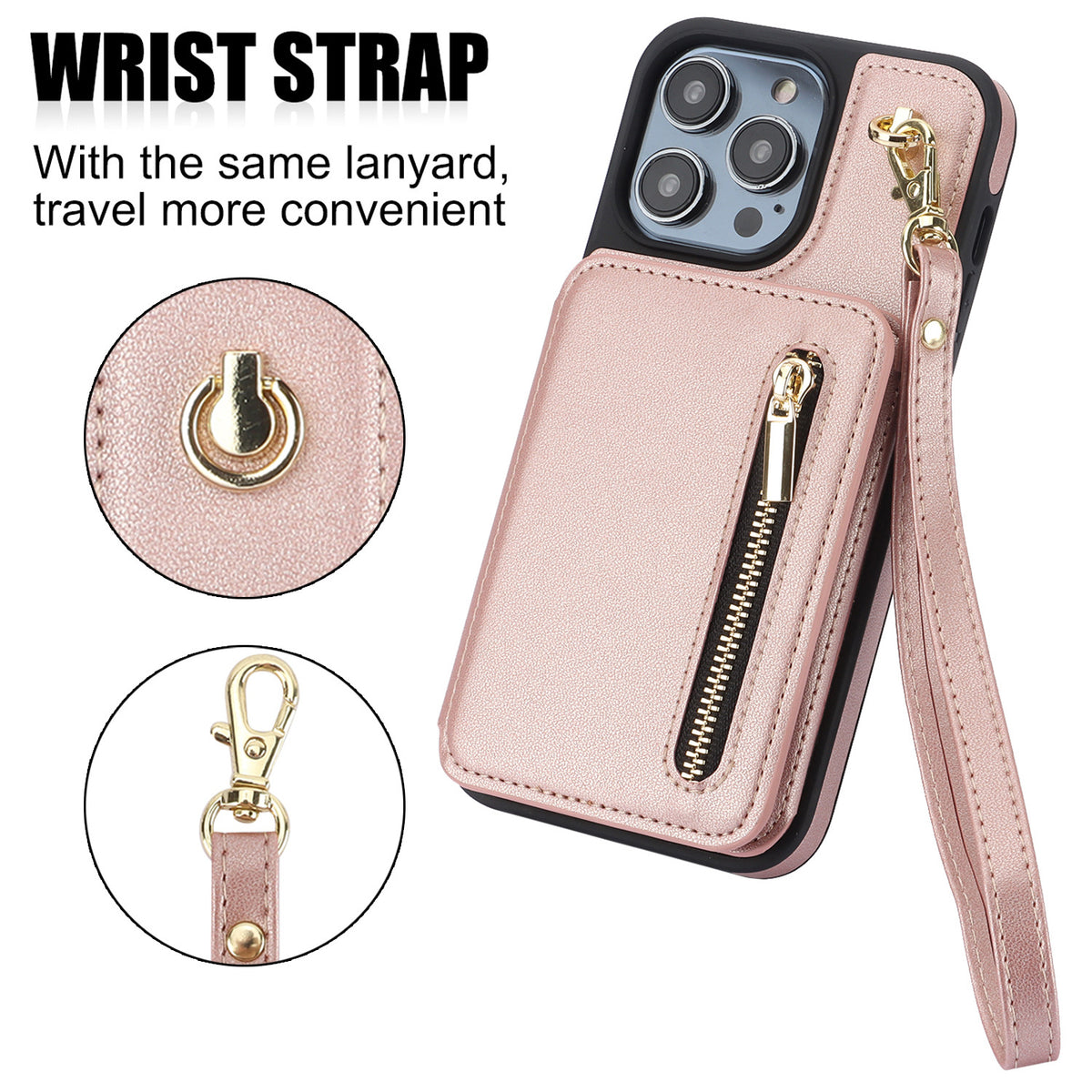 Zip Card Wallet Crossbody Phone Case