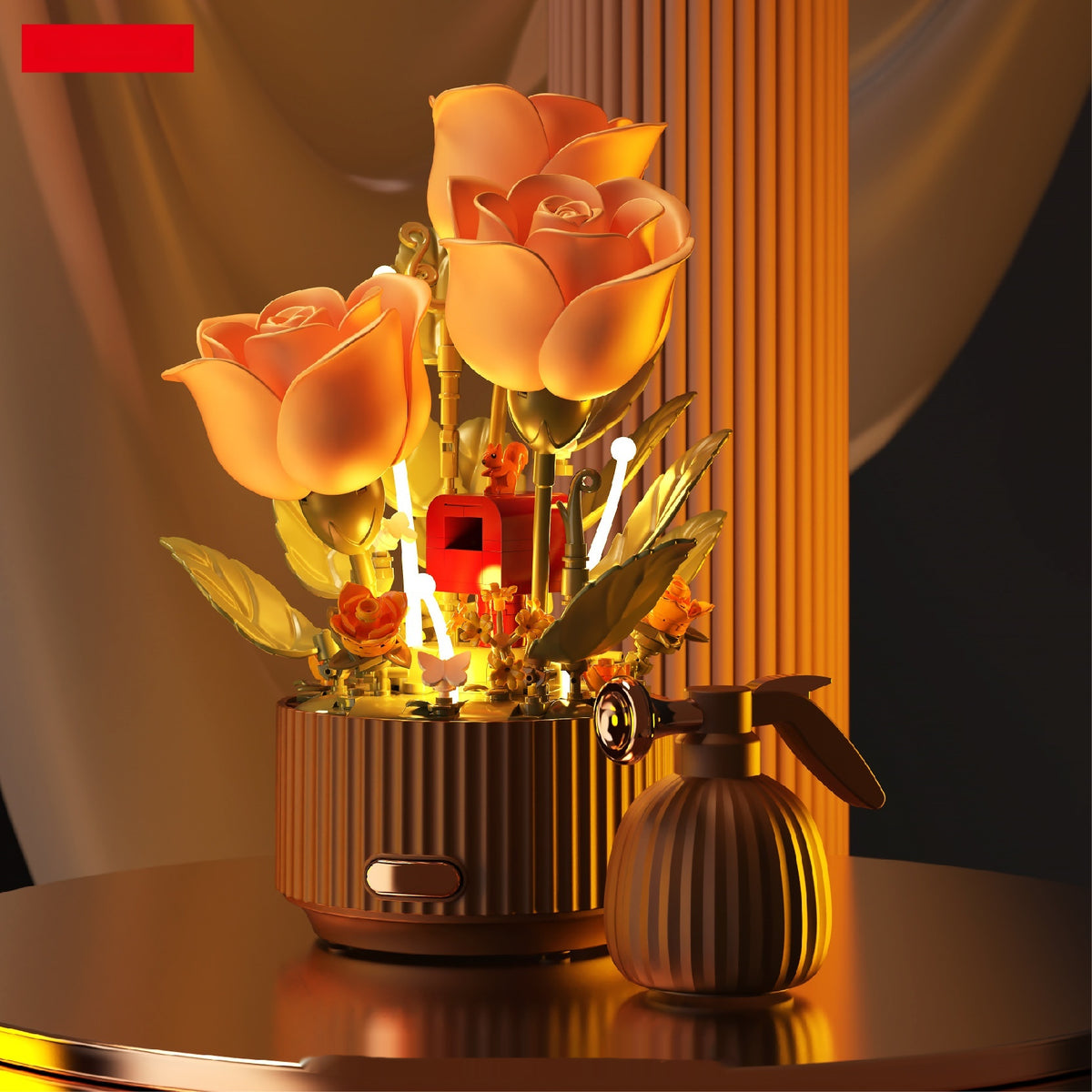Light-Up Flower Building Block Set