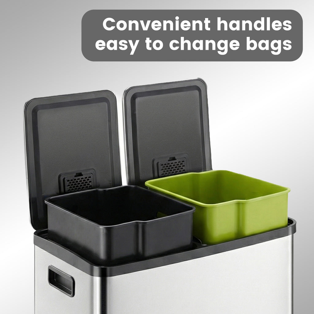 60-Liter Stainless Steel Trash Can