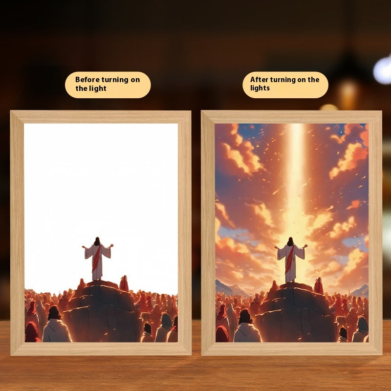 LED Light-Up Cross Art Frame