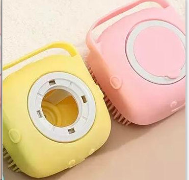 Silicone Pet Bath Brush with Shampoo Dispenser