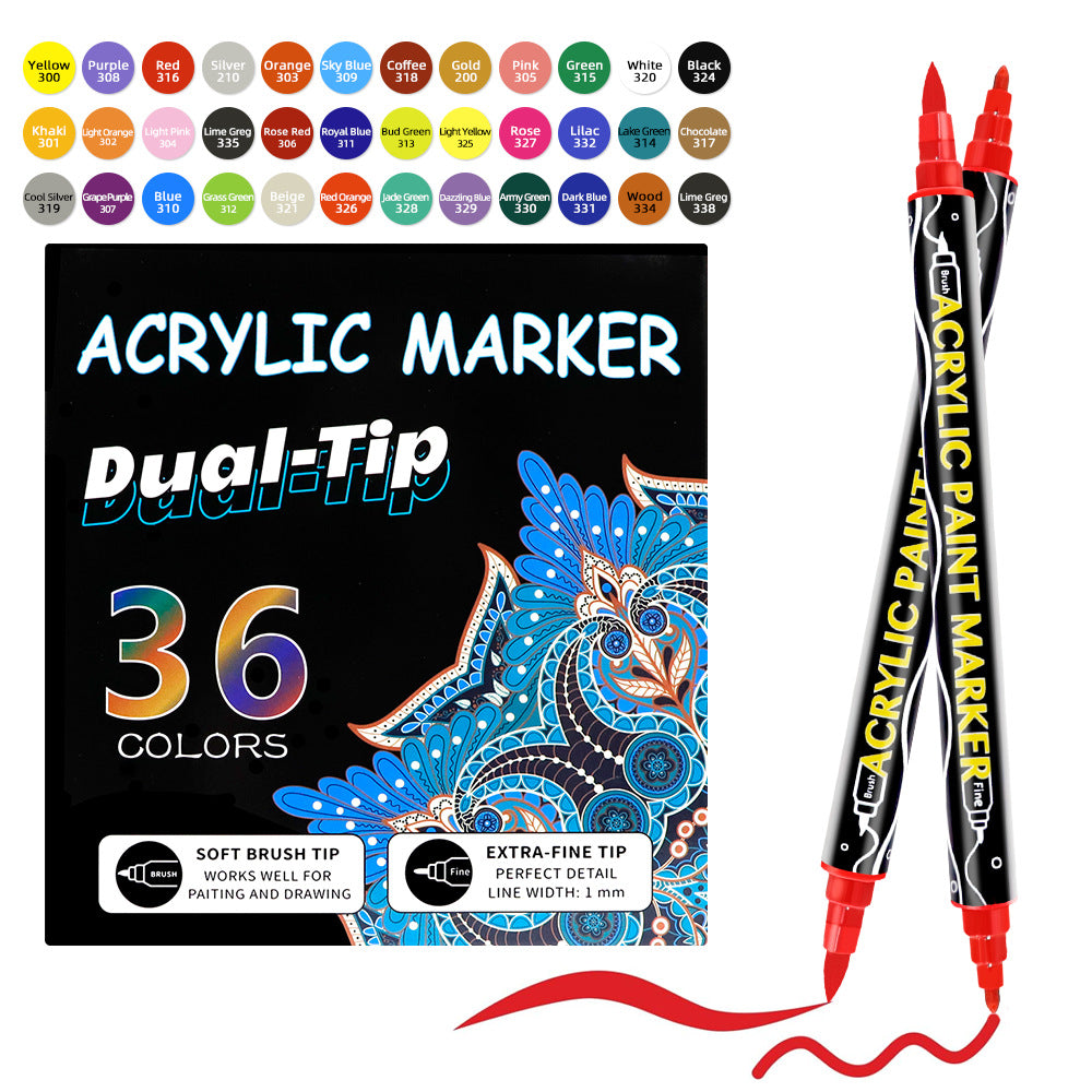 Dual-Tip Acrylic Paint Markers